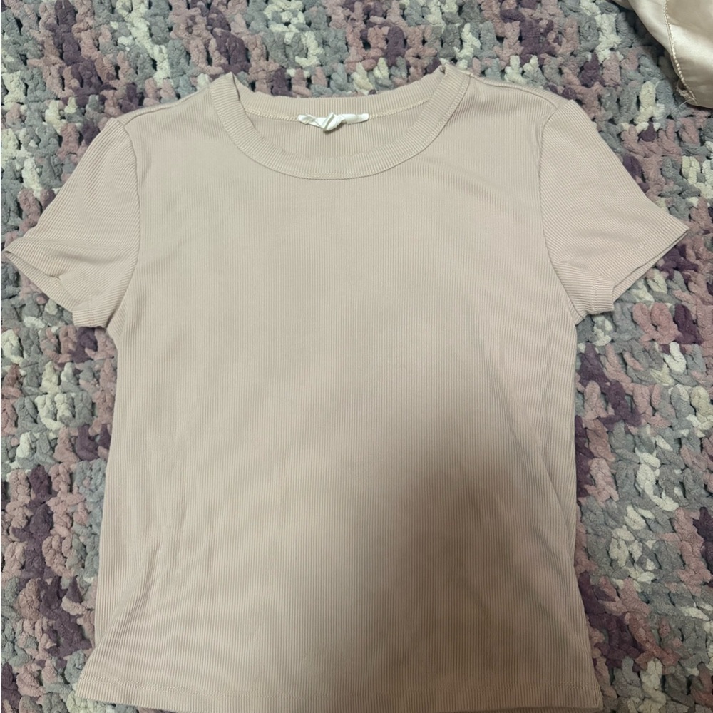 Women's Cream Short Sleeve Top